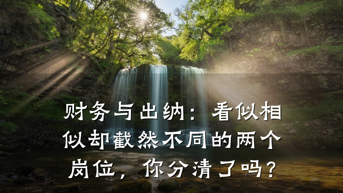 财务与出纳：看似相似却截然不同的两个岗位，你分清了吗？