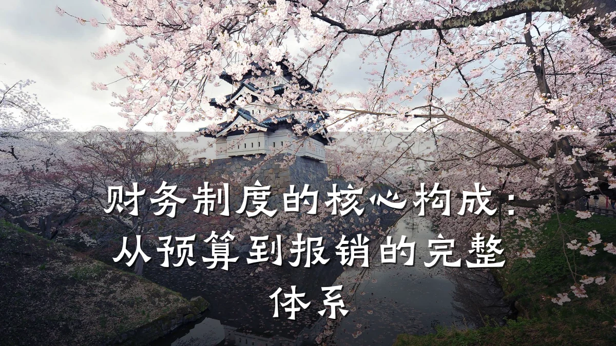 财务制度的核心构成:从预算到报销的完整体系