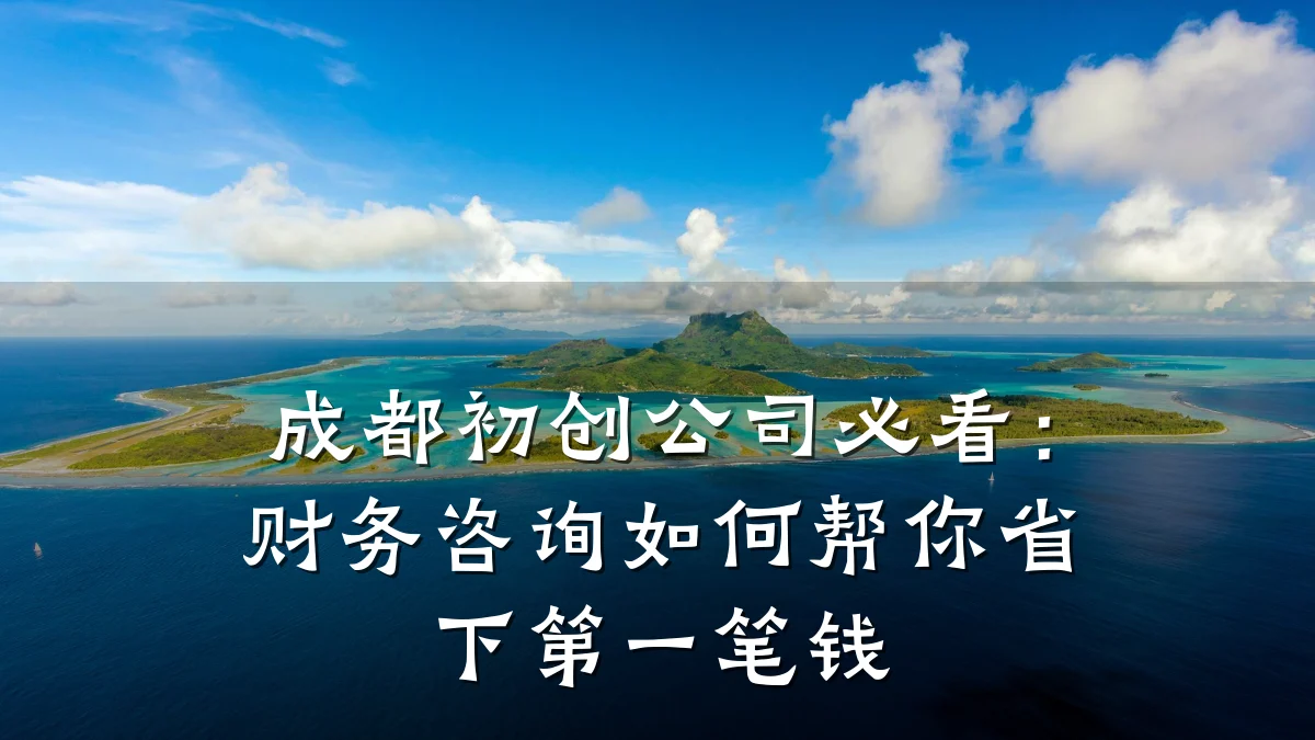 成都初创公司必看:财务咨询如何帮你省下第一笔钱