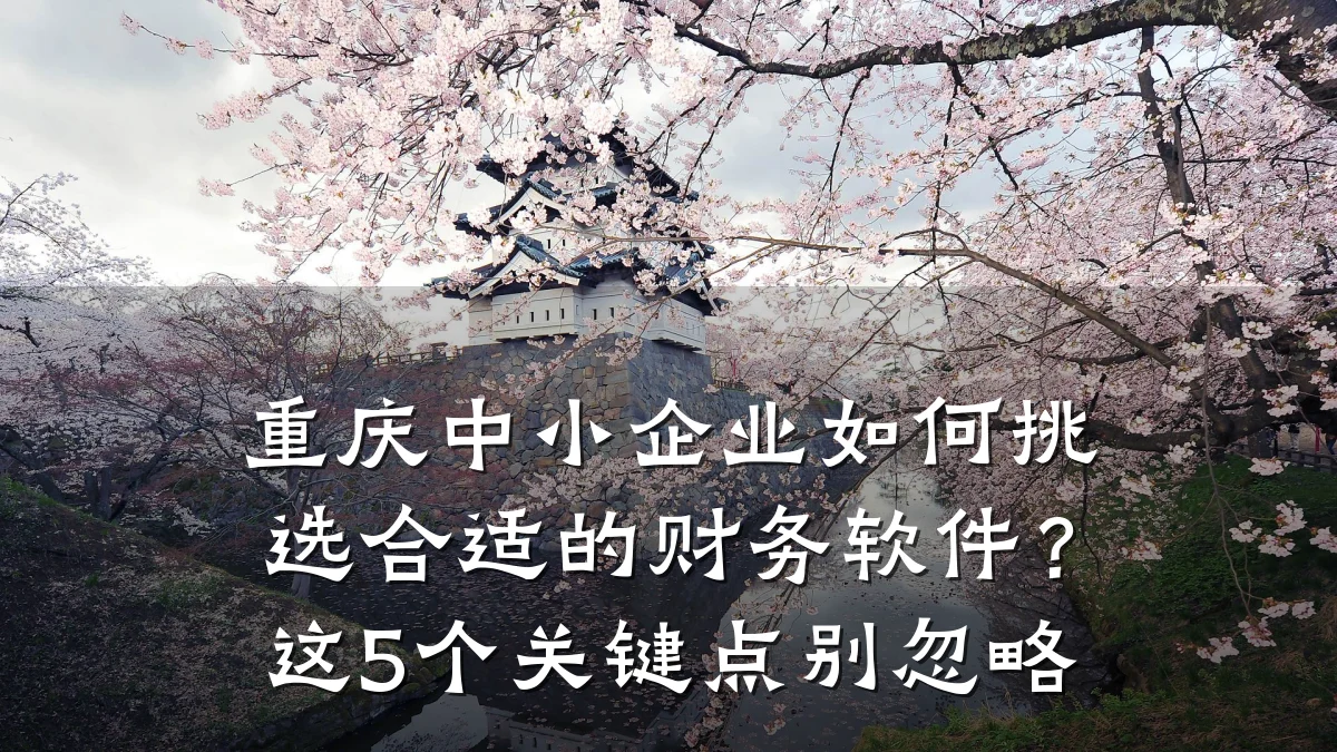 重庆中小企业如何挑选合适的财务软件?这5个关键点别忽略