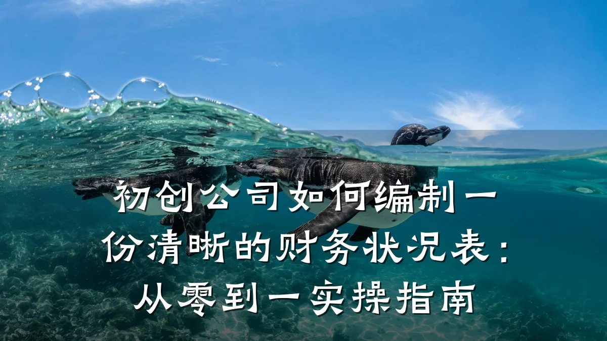 初创公司如何编制一份清晰的财务状况表：从零到一实操指南