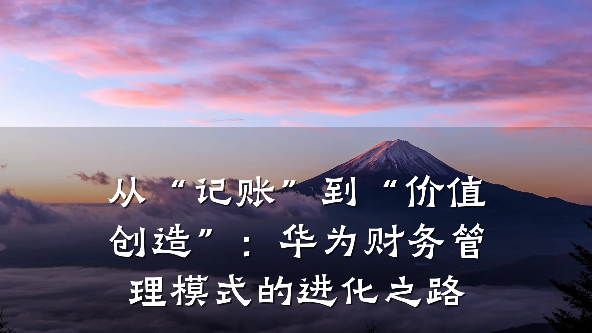 从“记账”到“价值创造”:华为财务管理模式的进化之路