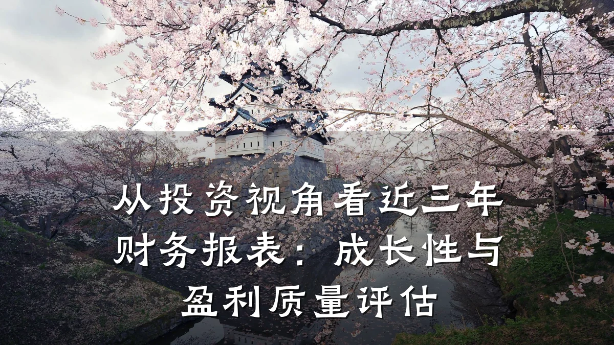 从投资视角看近三年财务报表:成长性与盈利质量评估