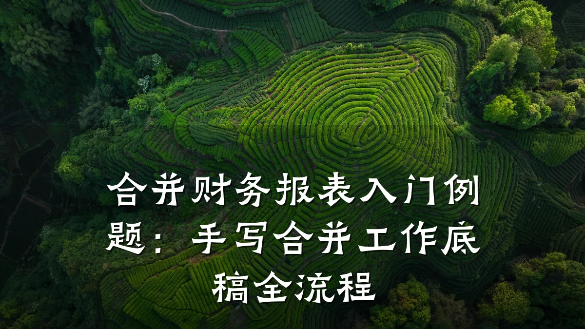 合并财务报表入门例题:手写合并工作底稿全流程
