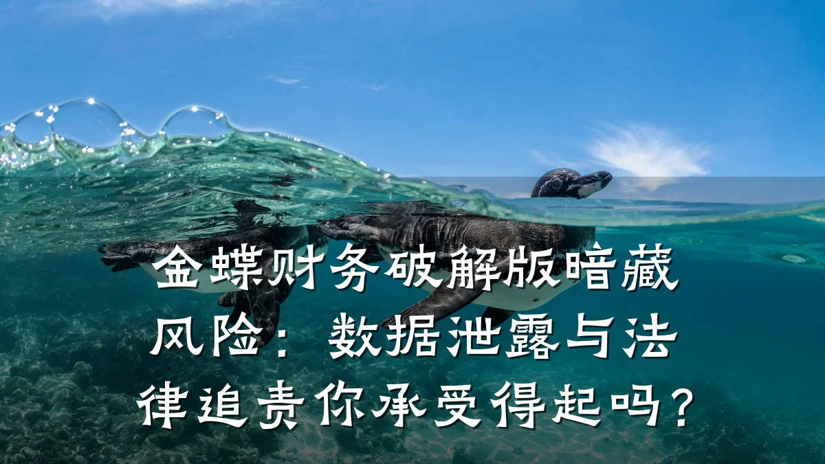 金蝶财务破解版暗藏风险:数据泄露与法律追责你承受得起吗?