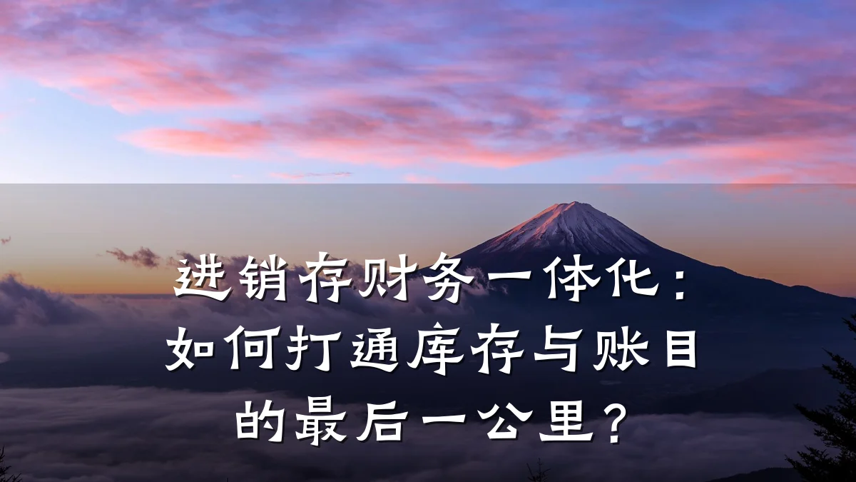 进销存财务一体化:如何打通库存与账目的最后一公里?