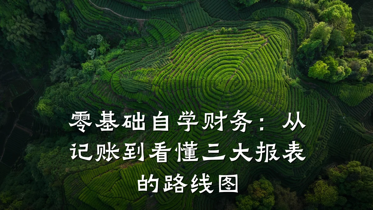 零基础自学财务:从记账到看懂三大报表的路线图