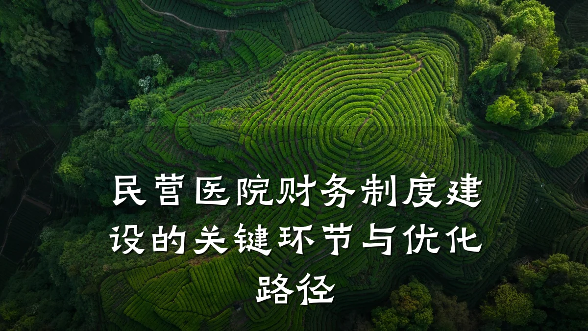 民营医院财务制度建设的关键环节与优化路径