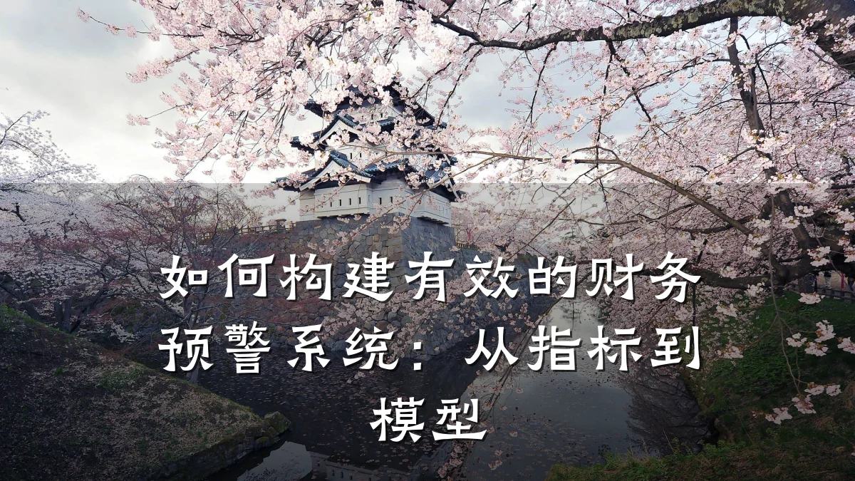 如何构建有效的财务预警系统:从指标到模型