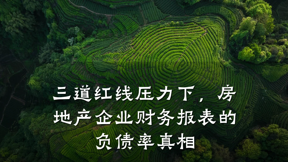 三道红线压力下,房地产企业财务报表的负债率真相
