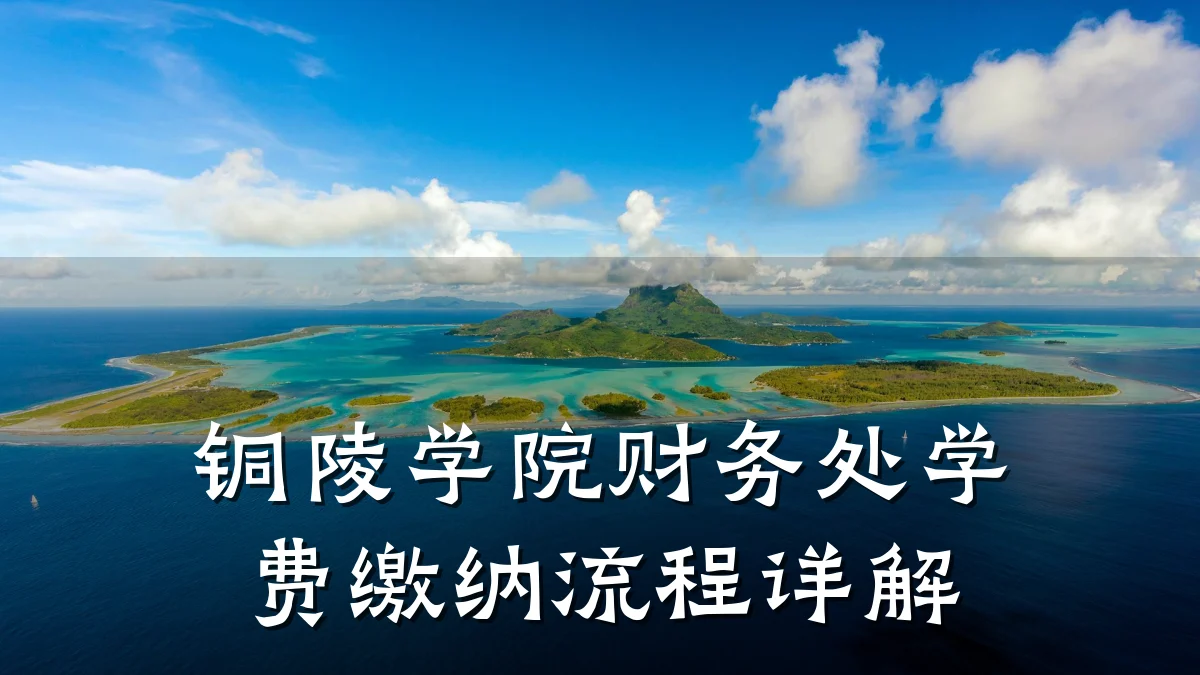 铜陵学院财务处学费缴纳流程详解