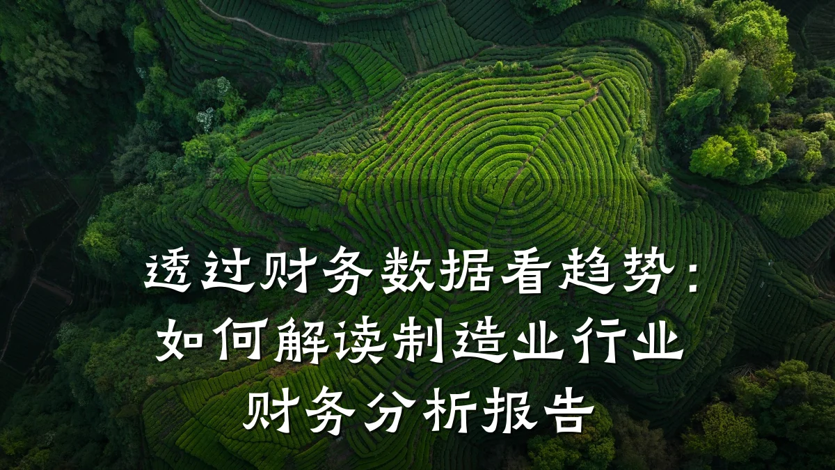透过财务数据看趋势：如何解读制造业行业财务分析报告