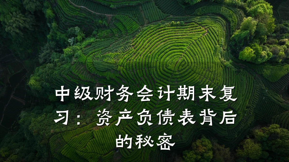 中级财务会计期末复习:资产负债表背后的秘密