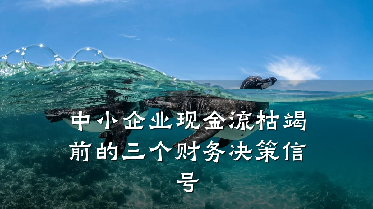 中小企业现金流枯竭前的三个财务决策信号