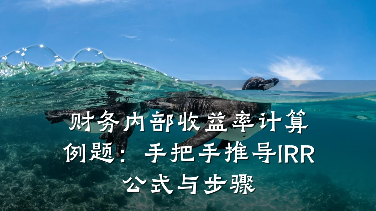 财务内部收益率计算例题:手把手推导IRR公式与步骤
