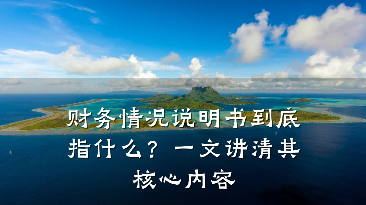 财务情况说明书到底指什么?一文讲清其核心内容