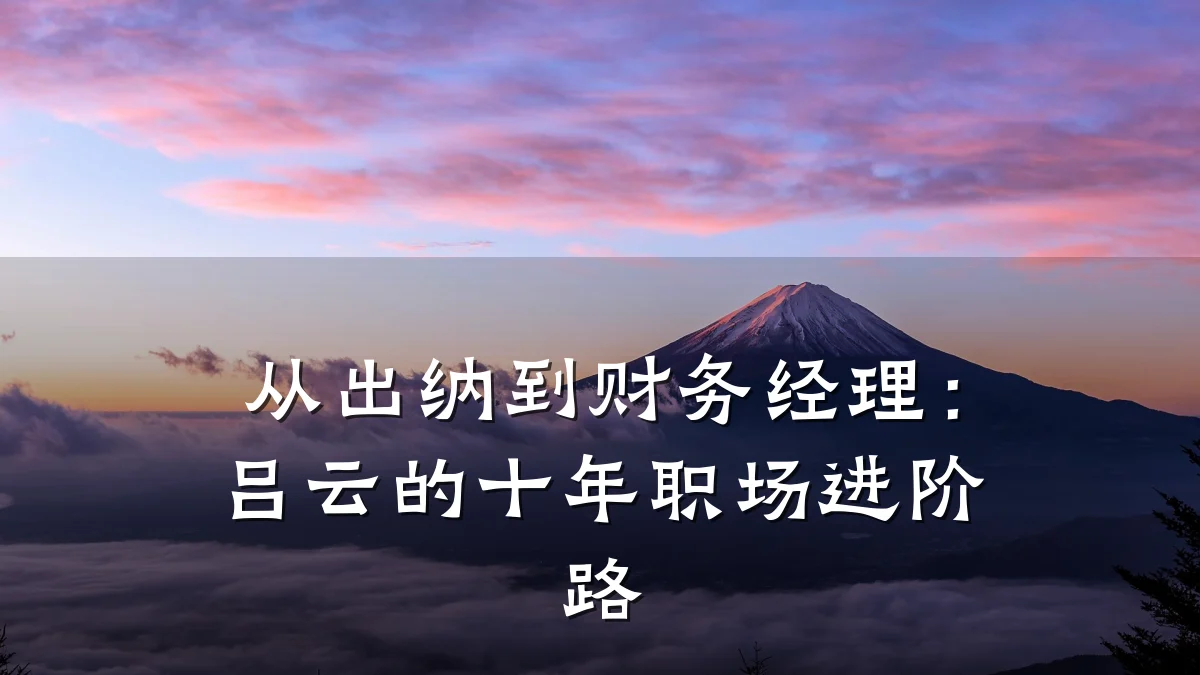 从出纳到财务经理：吕云的十年职场进阶路