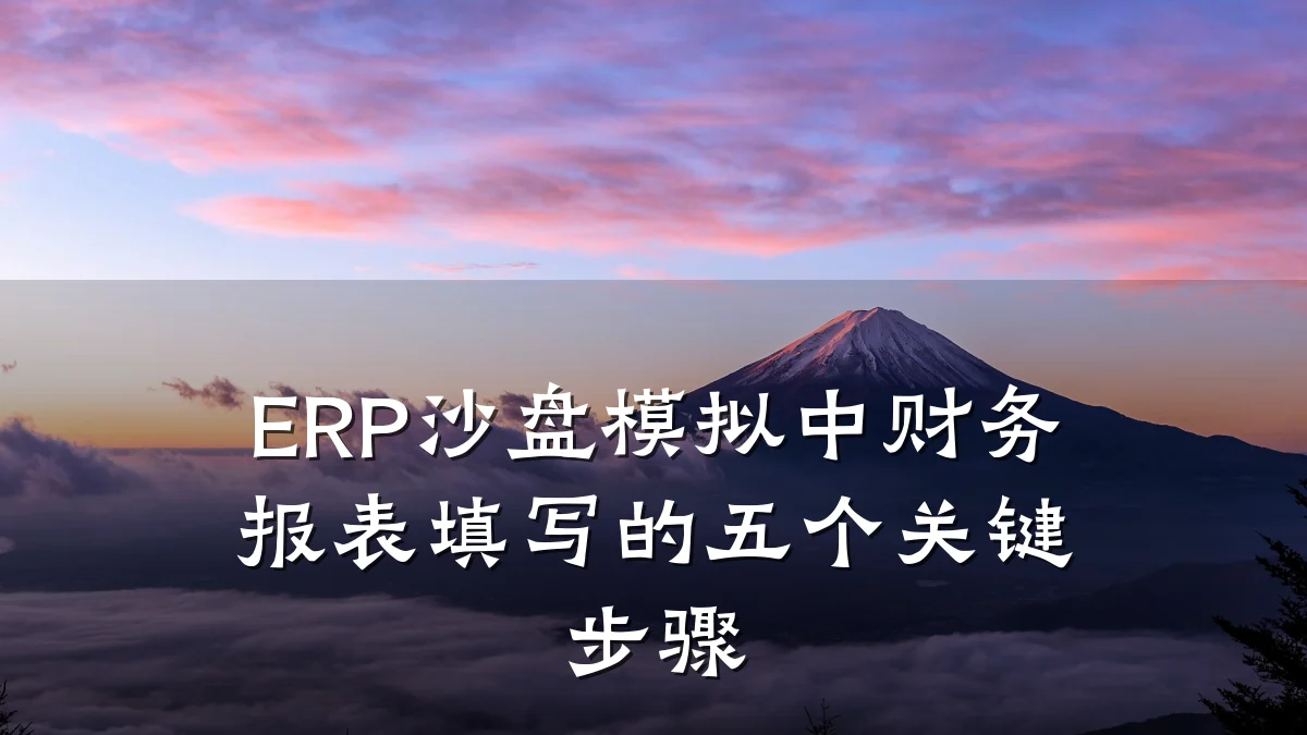 ERP沙盘模拟中财务报表填写的五个关键步骤