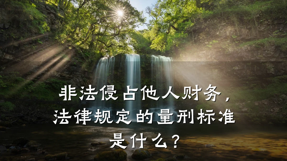 非法侵占他人财务,法律规定的量刑标准是什么?
