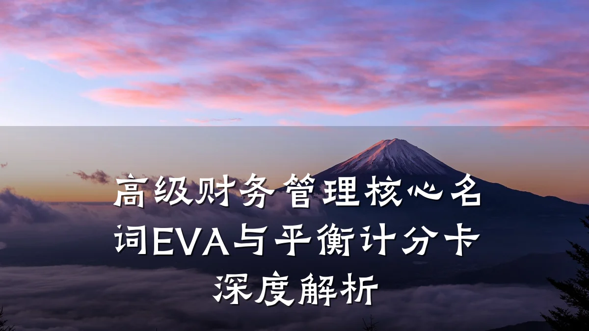 高级财务管理核心名词EVA与平衡计分卡深度解析