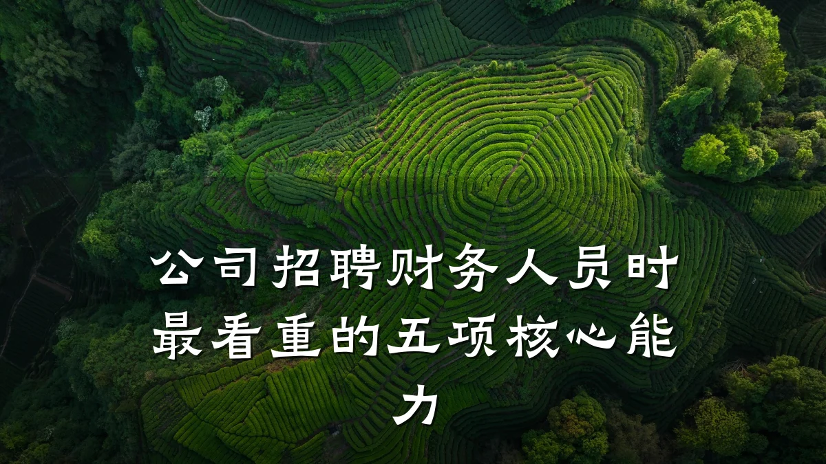 公司招聘财务人员时最看重的五项核心能力