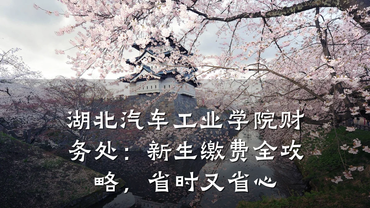 湖北汽车工业学院财务处:新生缴费全攻略,省时又省心