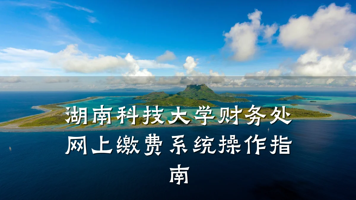 湖南科技大学财务处网上缴费系统操作指南