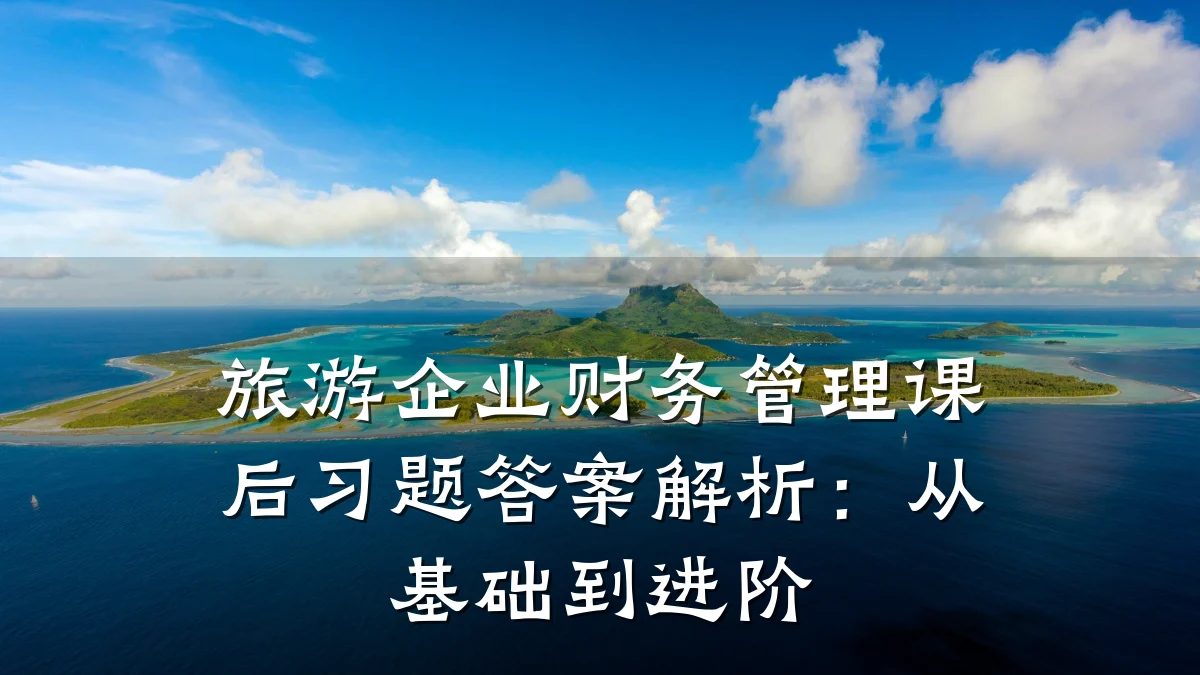 旅游企业财务管理课后习题答案解析:从基础到进阶