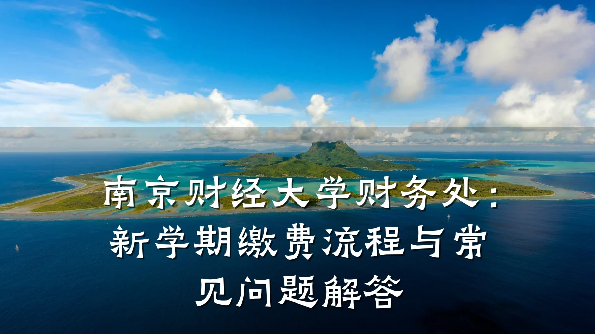 南京财经大学财务处:新学期缴费流程与常见问题解答