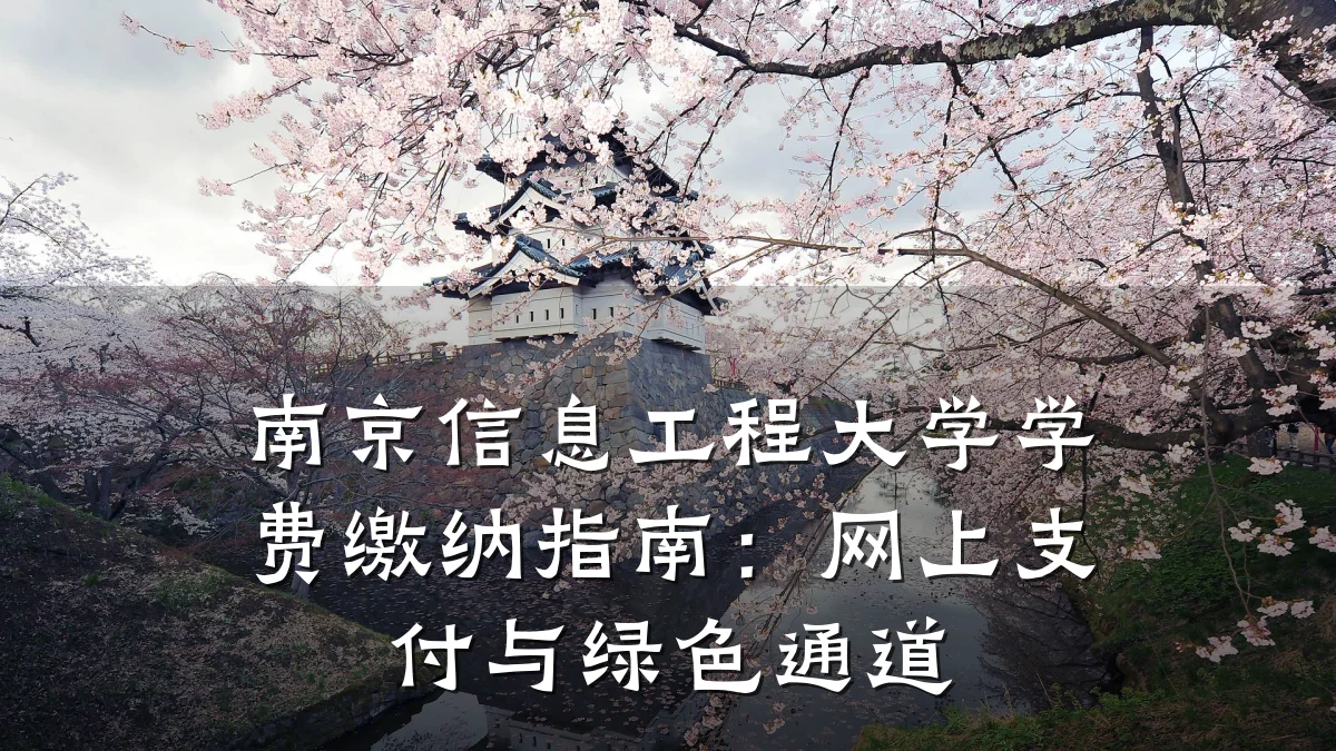南京信息工程大学学费缴纳指南:网上支付与绿色通道