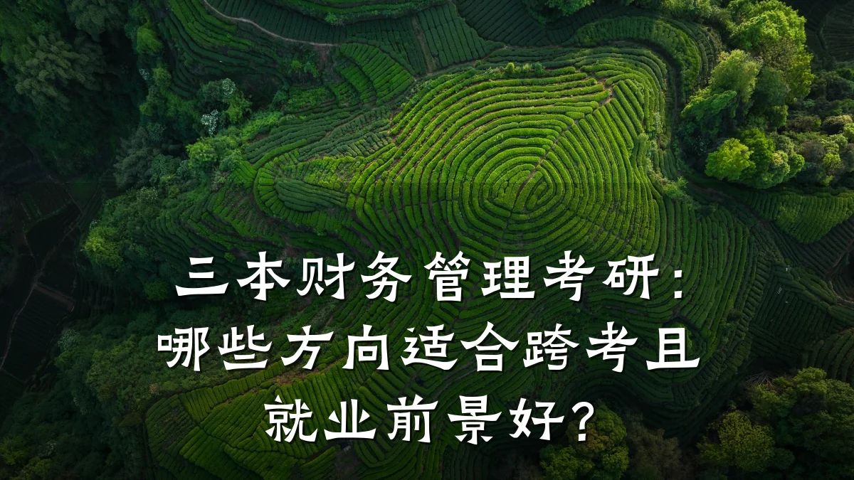 三本财务管理考研:哪些方向适合跨考且就业前景好?