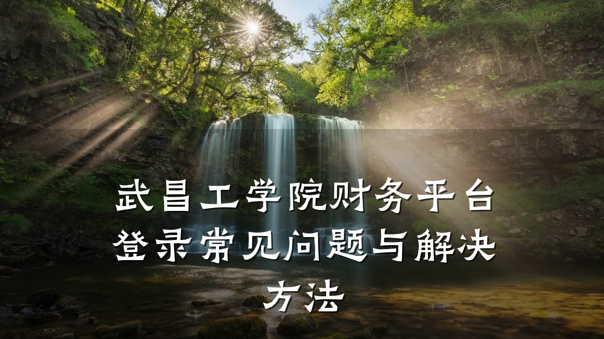 武昌工学院财务平台登录常见问题与解决方法