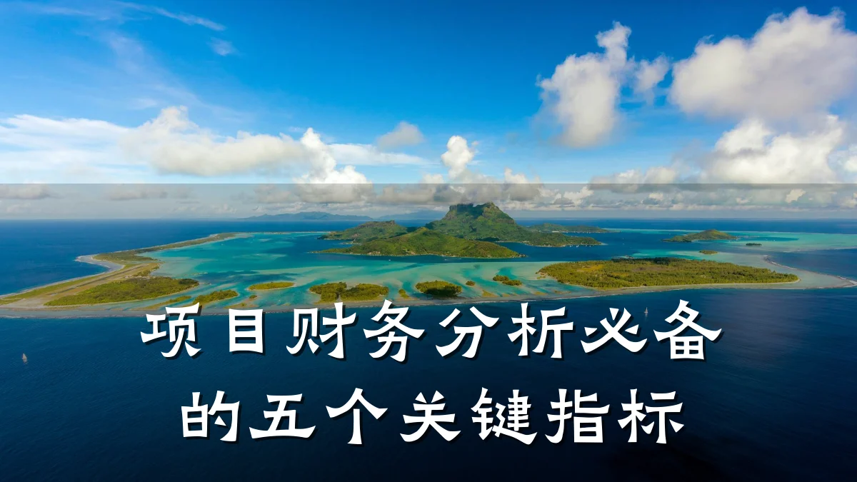 项目财务分析必备的五个关键指标
