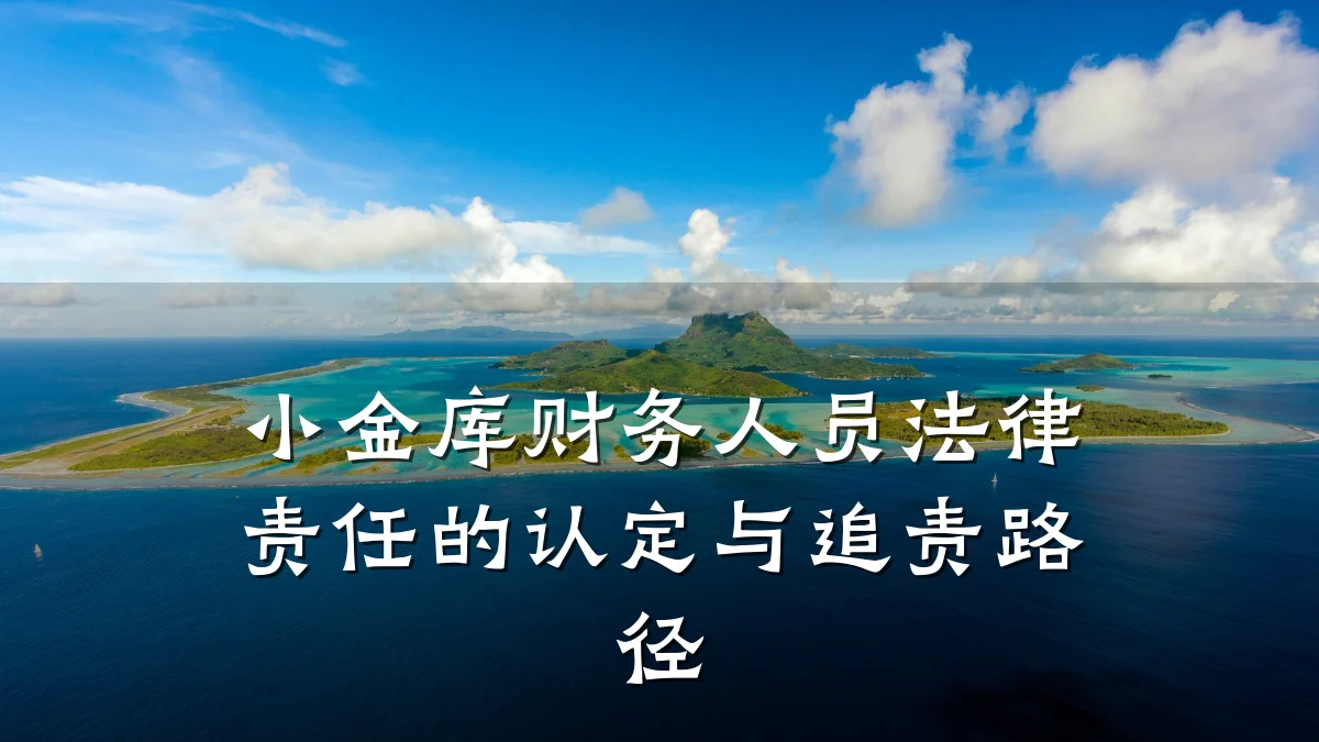 小金库财务人员法律责任的认定与追责路径