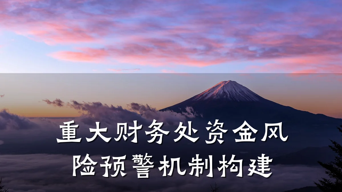 重大财务处资金风险预警机制构建