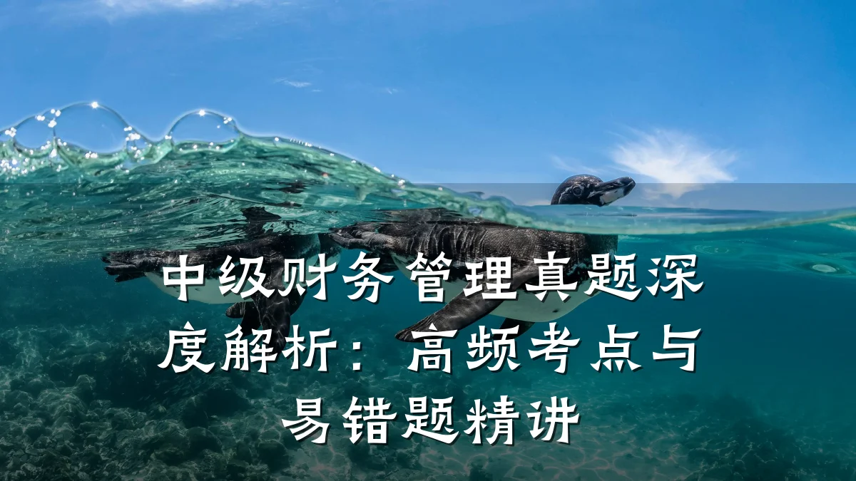 中级财务管理真题深度解析:高频考点与易错题精讲