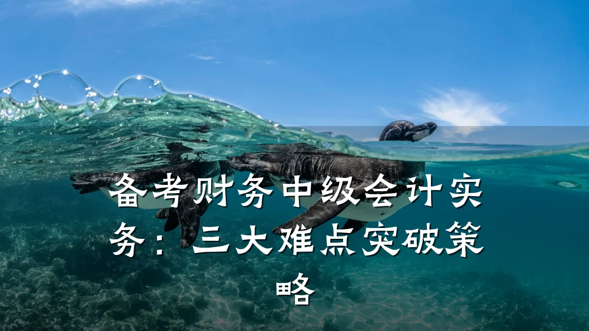 备考财务中级会计实务：三大难点突破策略