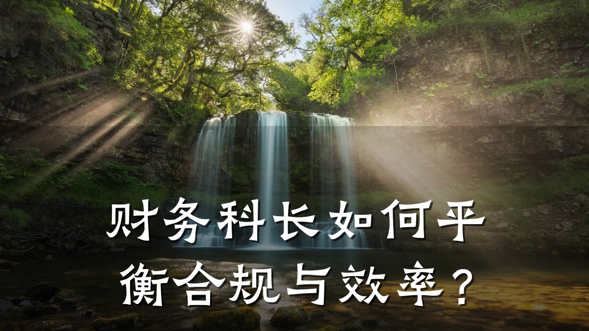 财务科长如何平衡合规与效率?