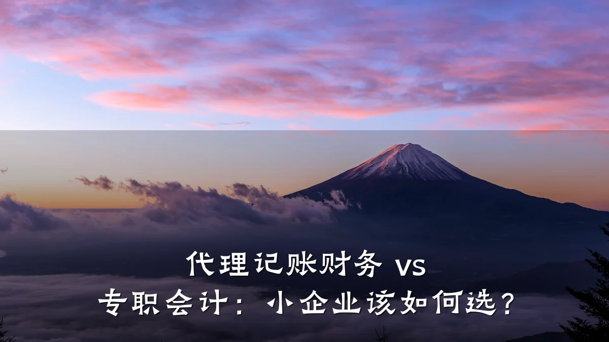 代理记账财务 vs 专职会计:小企业该如何选?