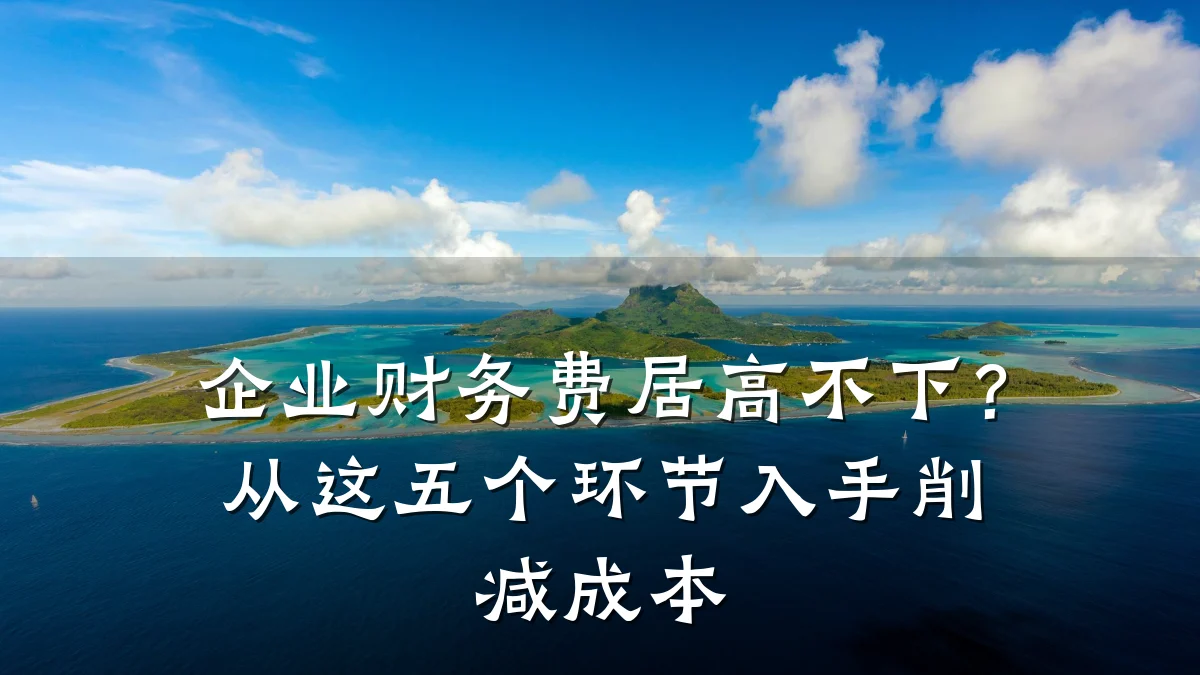 企业财务费居高不下？从这五个环节入手削减成本