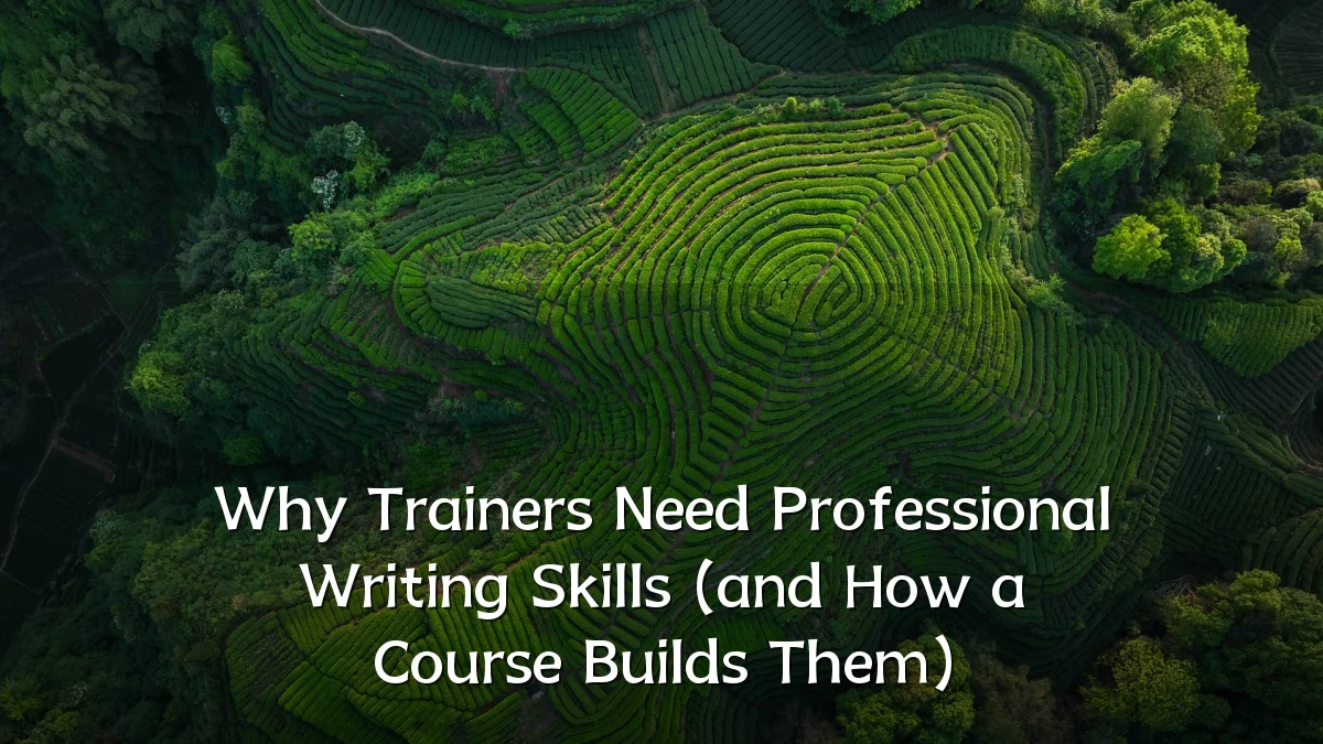 Why Trainers Need Professional Writing Skills (and How a Course Builds Them)