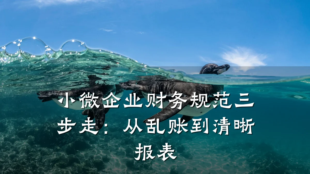 小微企业财务规范三步走:从乱账到清晰报表
