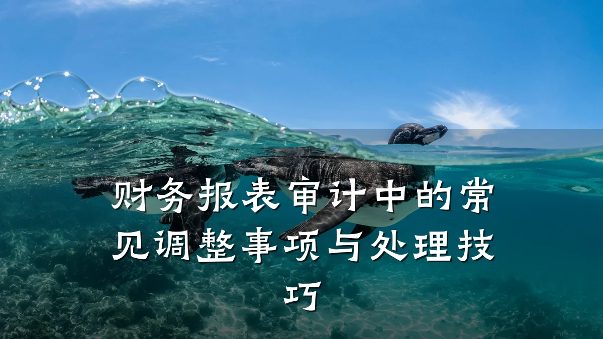 财务报表审计中的常见调整事项与处理技巧