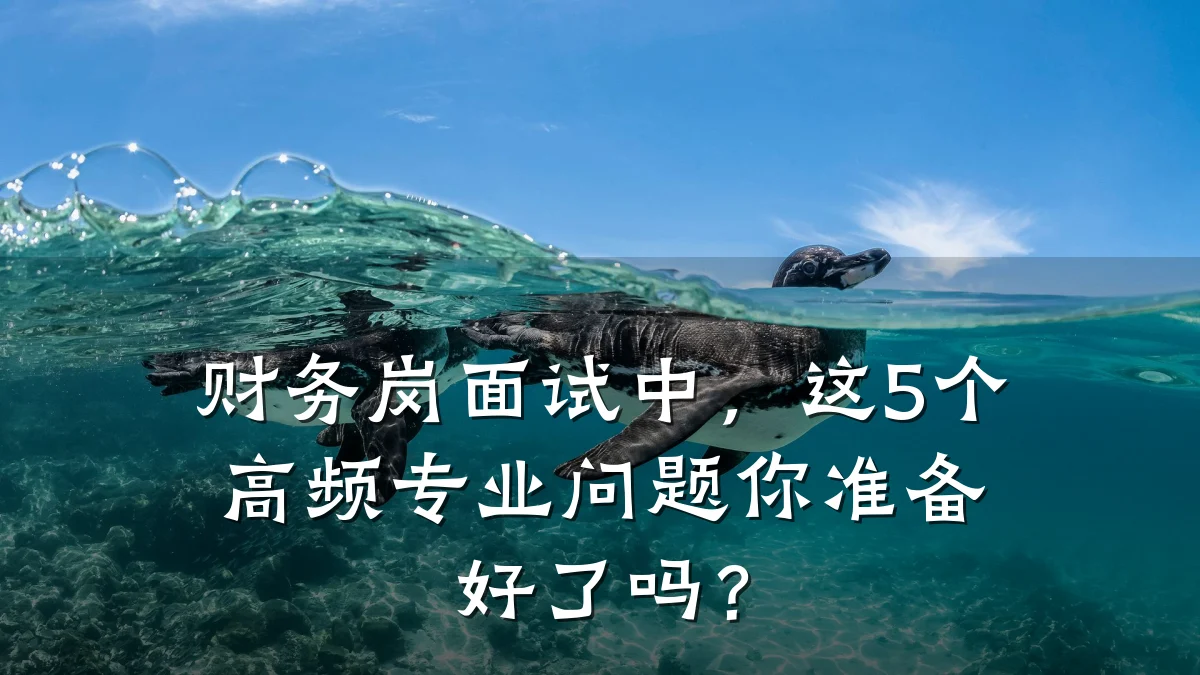 财务岗面试中,这5个高频专业问题你准备好了吗?