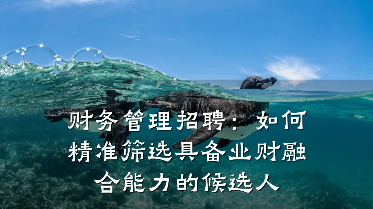财务管理招聘:如何精准筛选具备业财融合能力的候选人