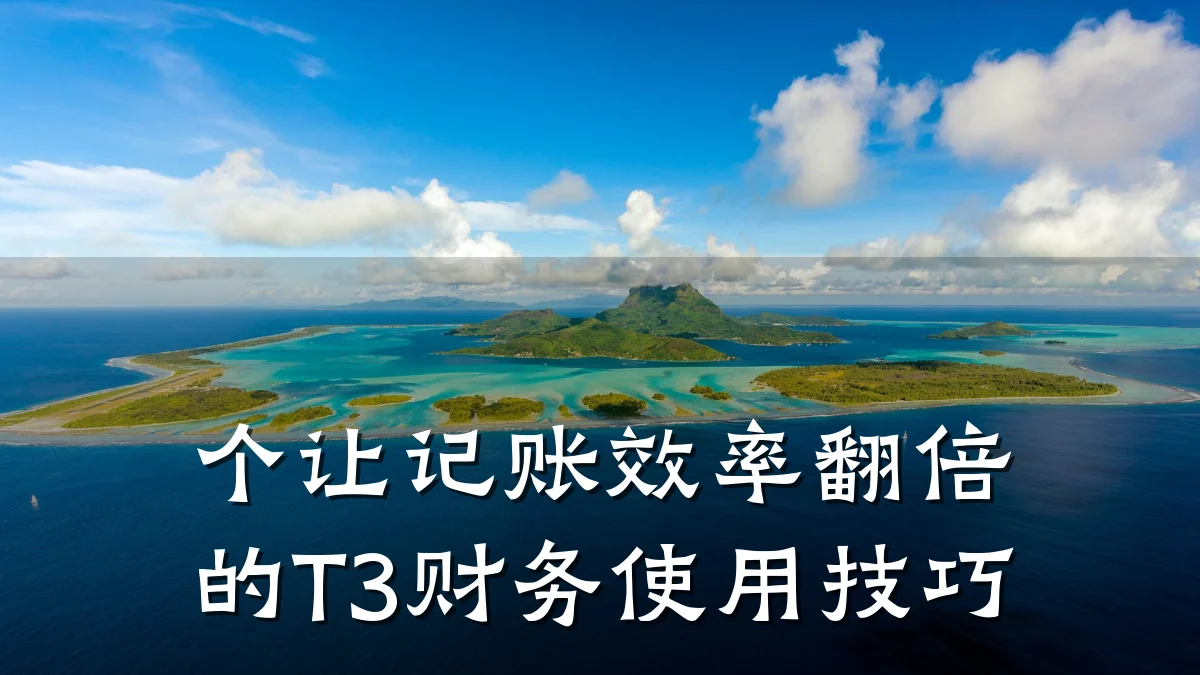 个让记账效率翻倍的T3财务使用技巧