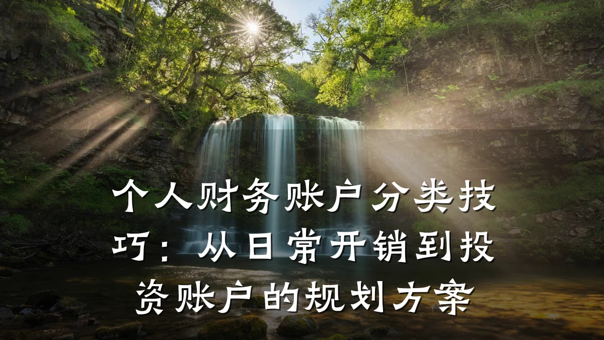 个人财务账户分类技巧:从日常开销到投资账户的规划方案