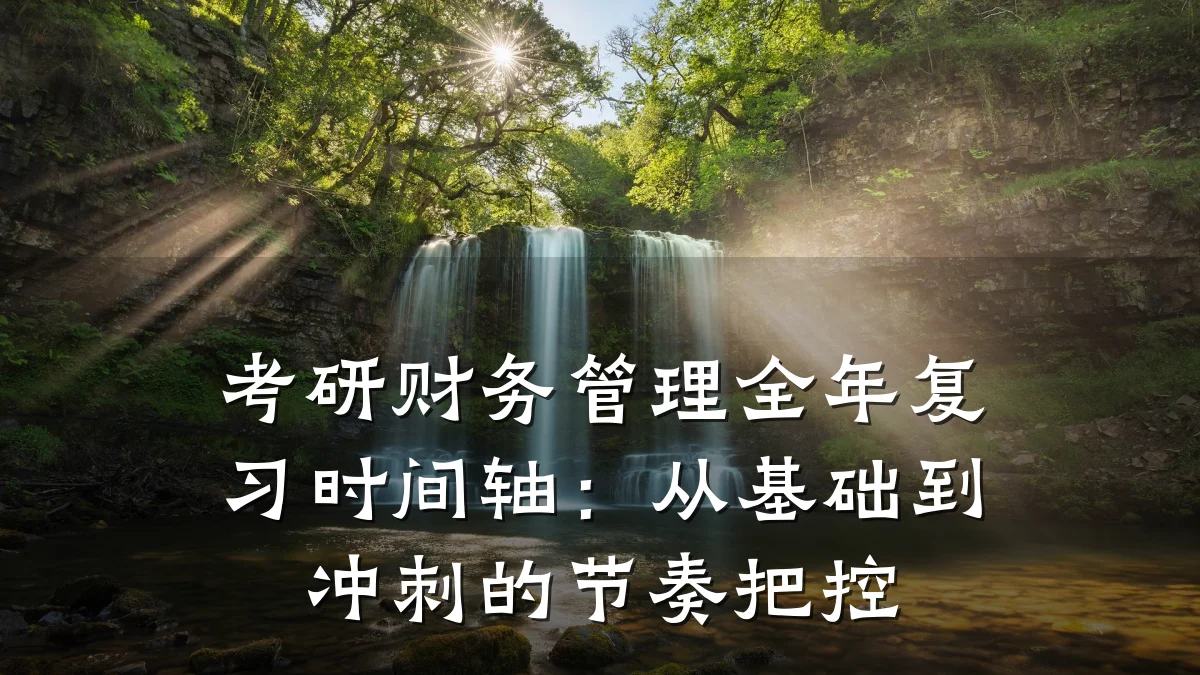 考研财务管理全年复习时间轴：从基础到冲刺的节奏把控