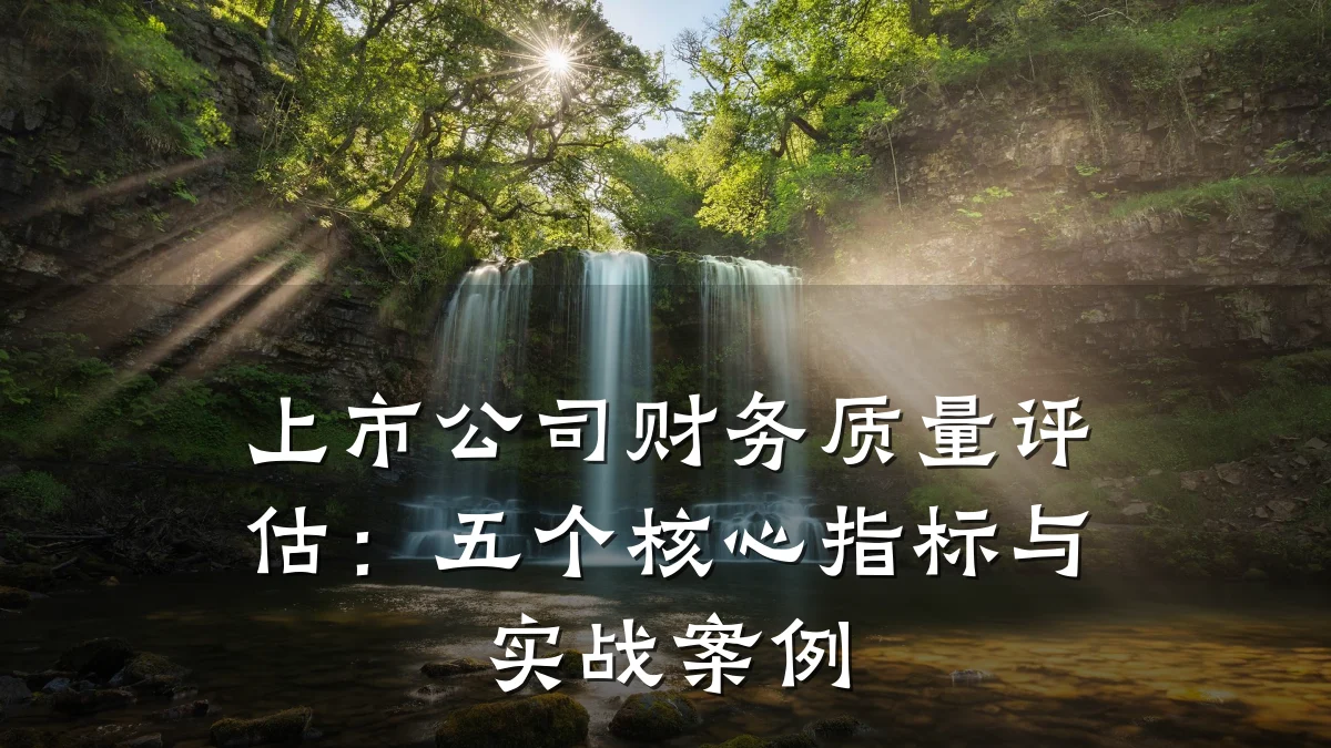 上市公司财务质量评估:五个核心指标与实战案例