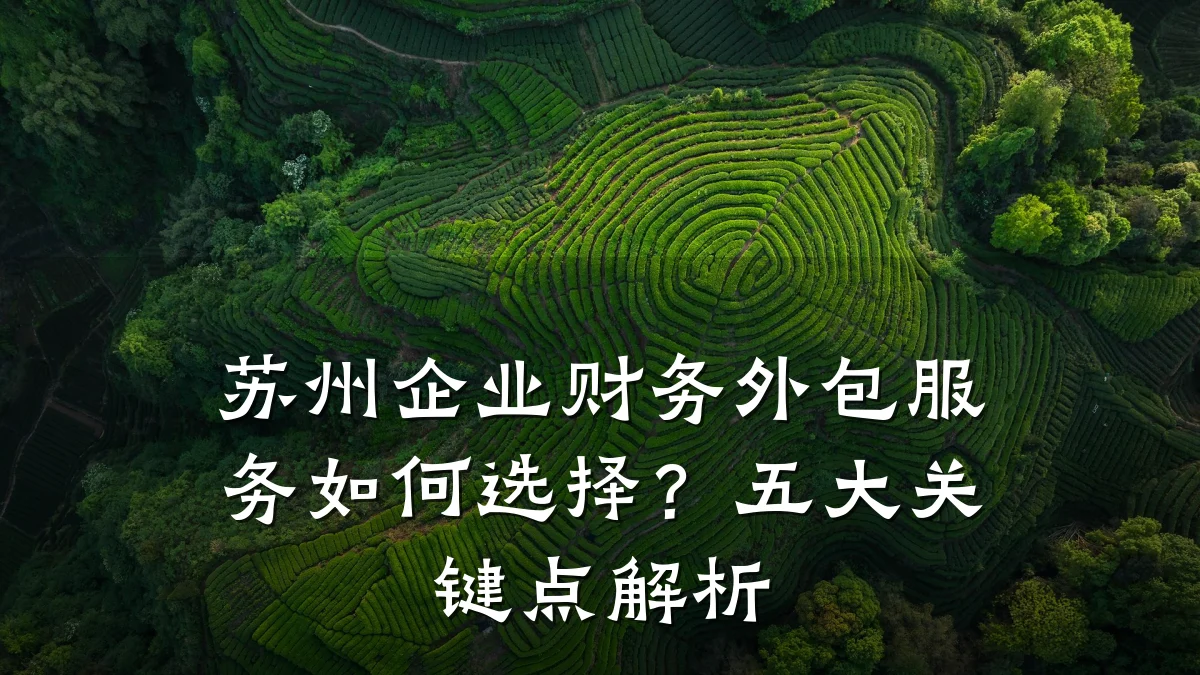 苏州企业财务外包服务如何选择？五大关键点解析